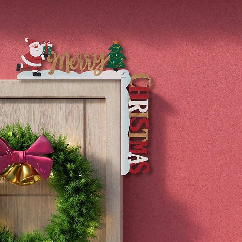 DecoraFrame™ Houten Kerstdecoratie | Personalisatie voor Deur en Muur