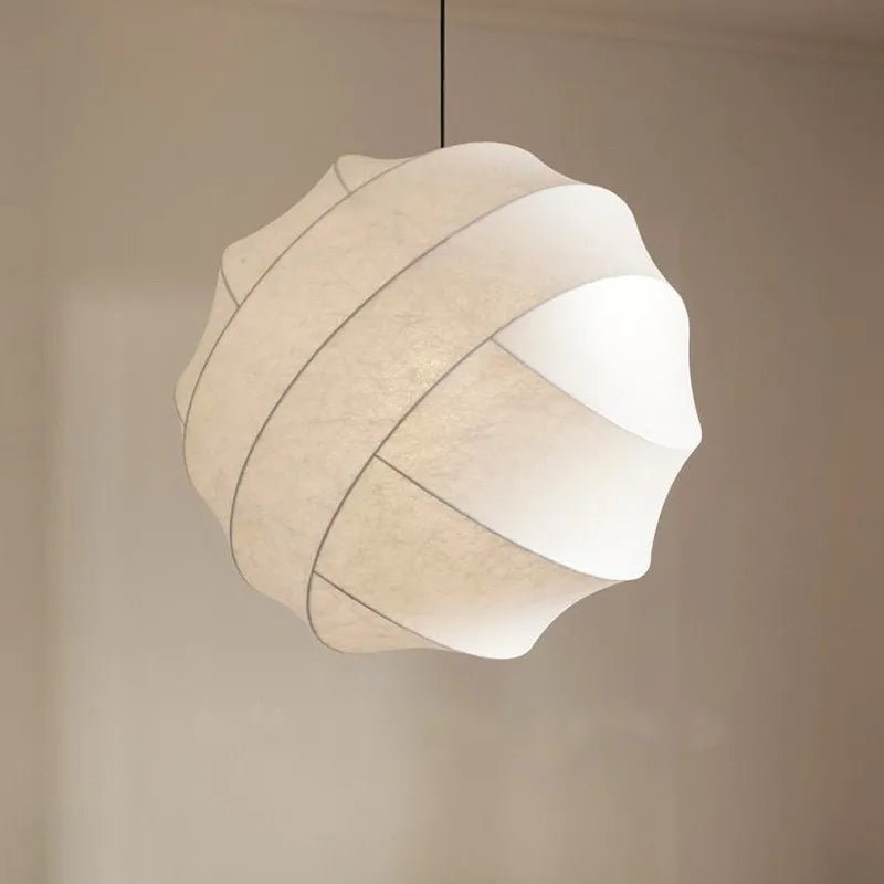 SilkSphere™ Zijde Hanglamp | Wabi Sabi Stijl met Verstelbare LED Verlichting