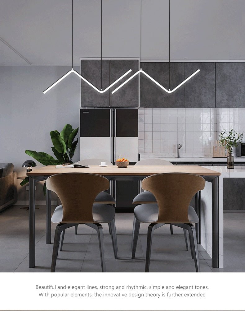 AuraLine Moderne LED Hanglamp – Unieke Gouden Tubulaire Plafondlamp voor Keuken en Woonkamer