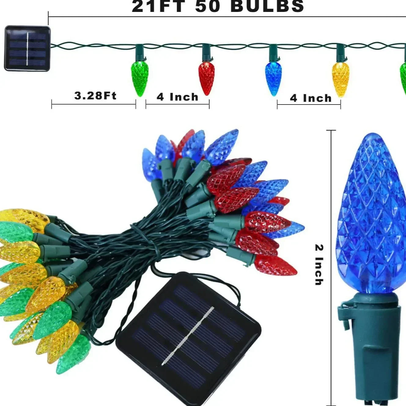 GlowBright™ Solar Kerstverlichting LED – Sfeervolle Solar Buitenverlichting voor de Feestdagen