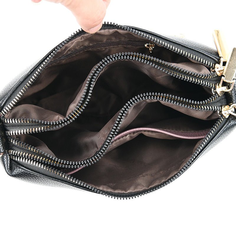 Belliza™ – Middelgrote Leren Schoudertas voor Dames – Stijlvolle en Ruime Crossbody Bag