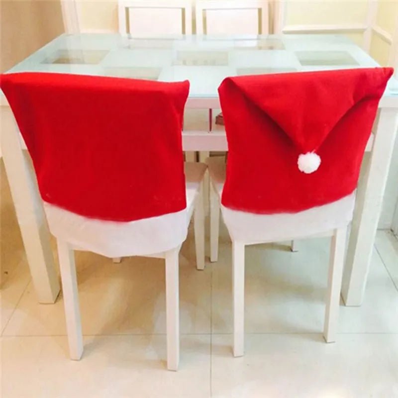 JollySeat Kerstmuts Stoelhoes – Feestelijke Stoelhoezen voor Kerstdecoratie