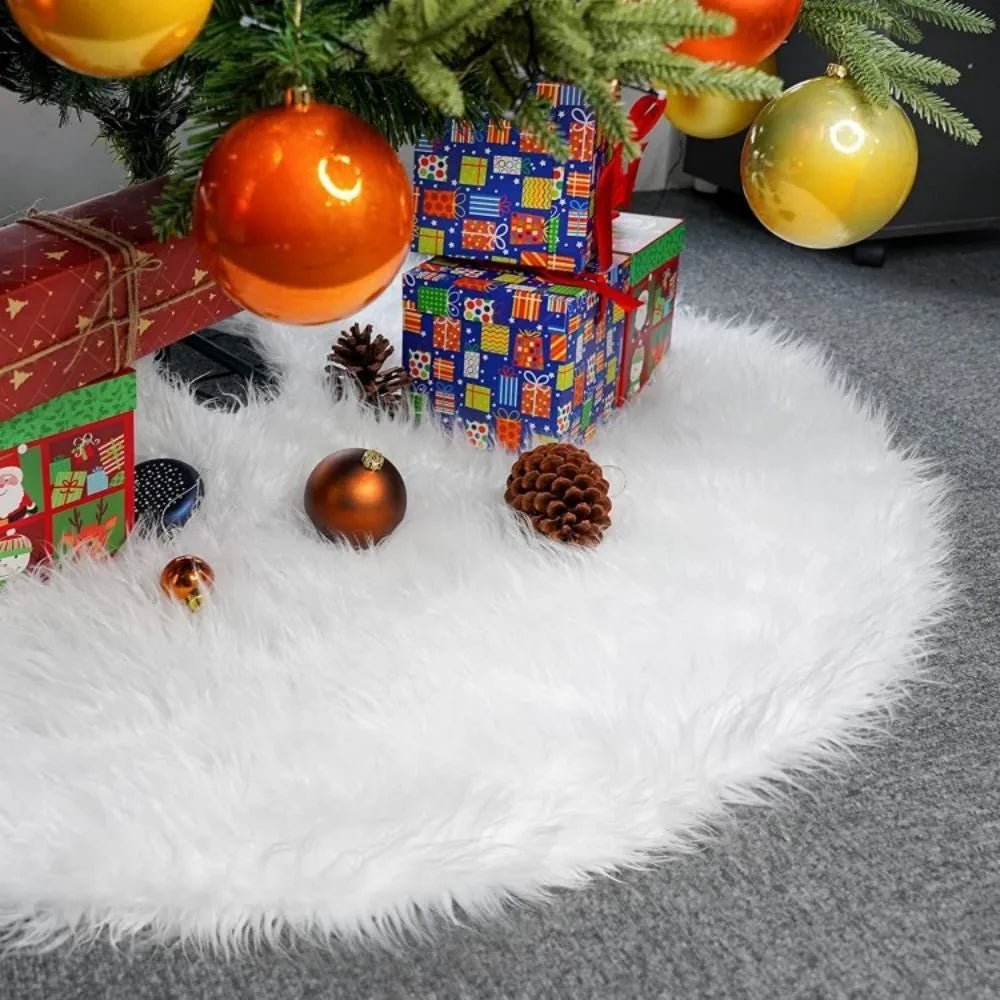 SnowFlair Kerstboomrok met Sneeuwvlok Pluche – Luxe Boomrok voor Feestelijke Kerstdecoratie