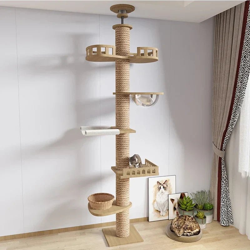 PurrPalace™ Kattenboom met Hangmat | Luxe Krabpaal voor Katten