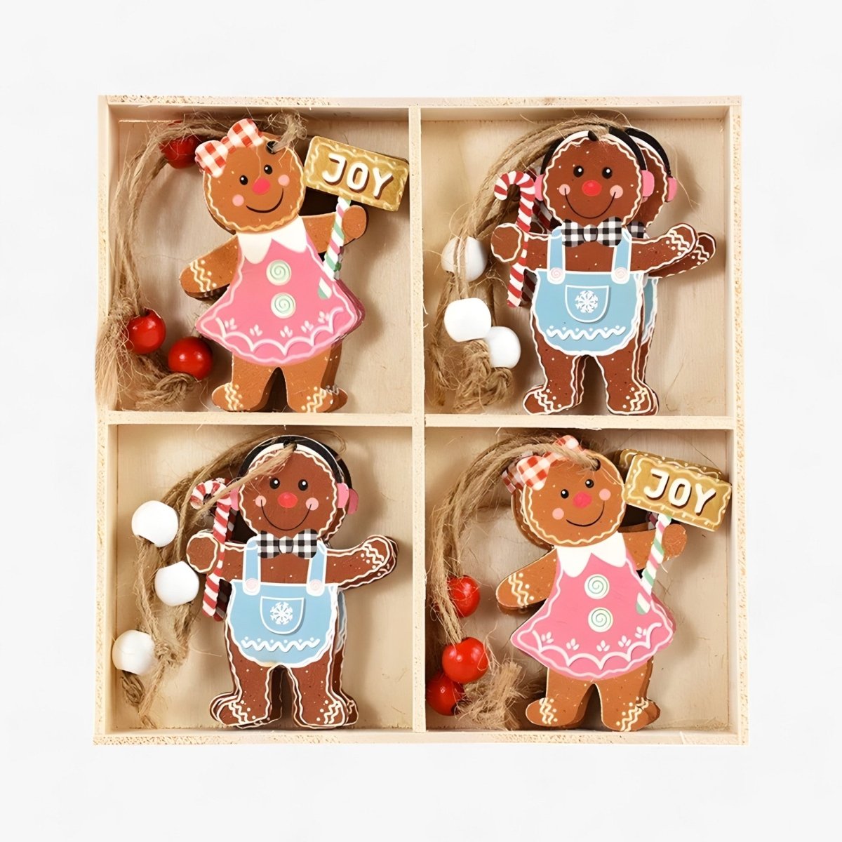 GingerJoy™ Kerstdecoratie – Charmante Gingerbread Man Versiering voor de Kerstboom