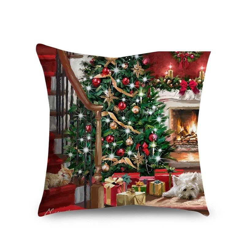 Kerst Kussenhoes – Sfeervolle 45x45 cm Kussenhoezen voor Kerstdecoratie