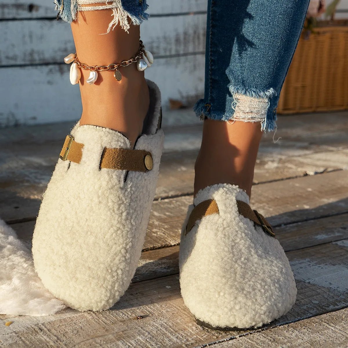 WarmWol Winterpantoffels – Fluffy Dikke Sloffen van Lamswol voor Extra Warmte en Comfort