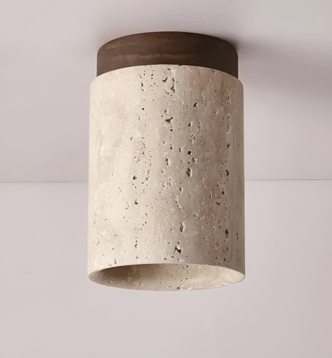 ZenAura™ Ronde Wabi Sabi Plafondlamp | Japanse Stijl met Travertijn Steen