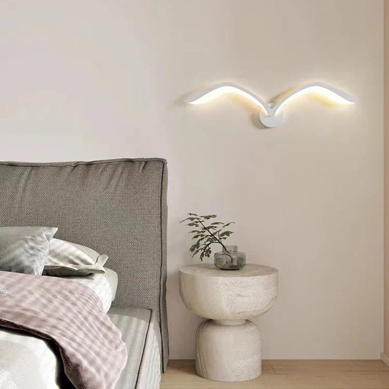 Moderne Wandlamp in Zeemeeuwvorm voor Slaapkamer of Woonkamer