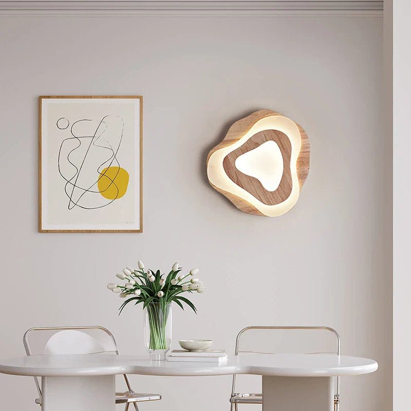 Moderne Houten LED Plafondlamp - Design Sfeerverlichting voor Woonkamer en Eetkamer