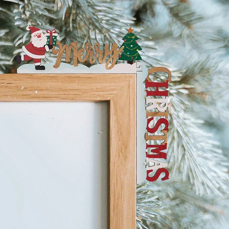 DecoraFrame™ Houten Kerstdecoratie | Personalisatie voor Deur en Muur