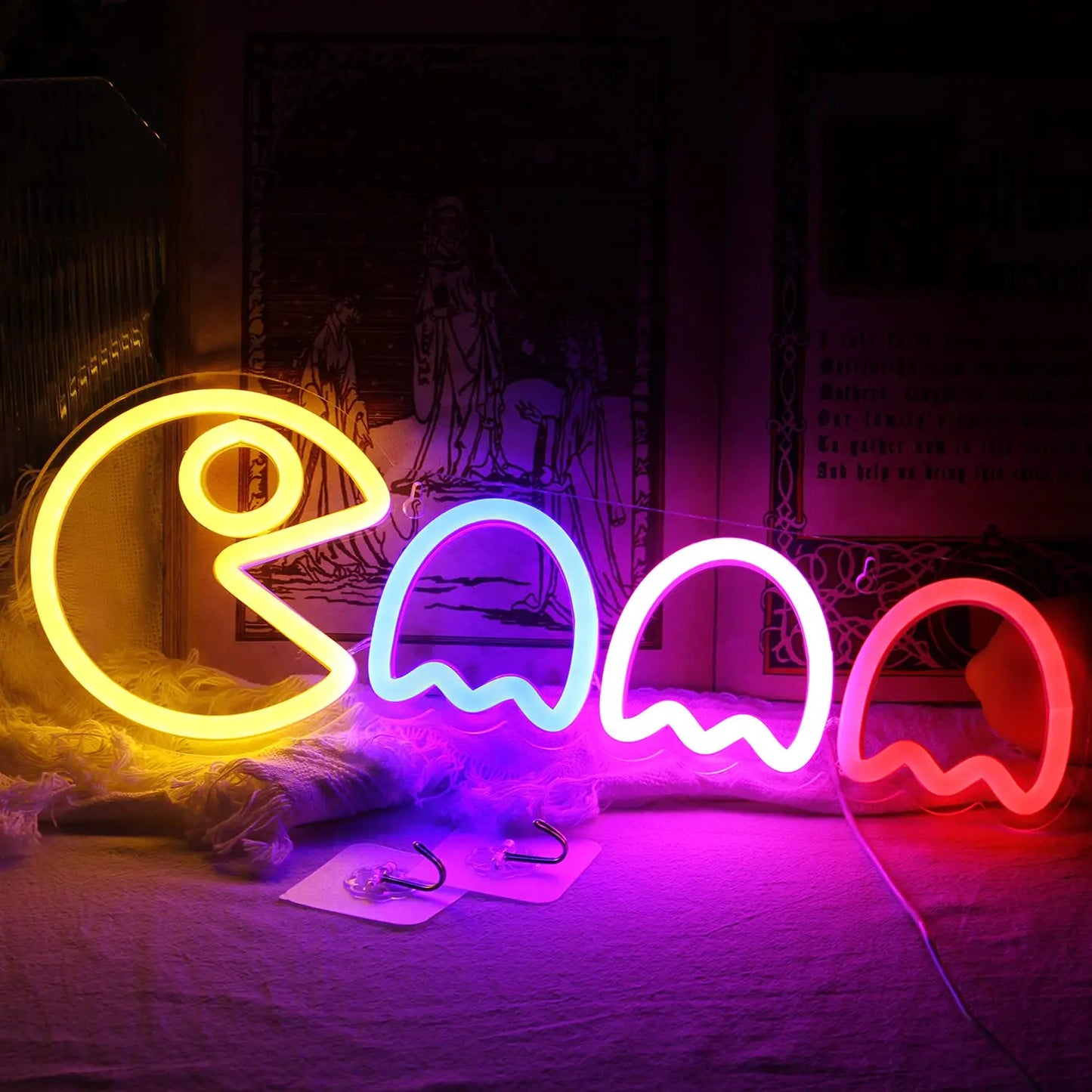 GhostGlow™ Neon Spook LED Wandlamp | Uniek Design voor Gaming- en Slaapkamers