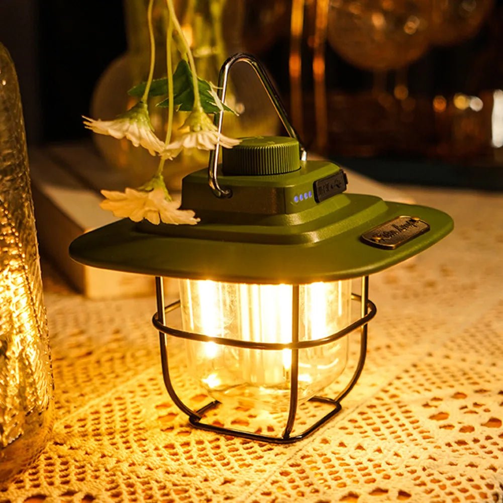 Vintage Oplaadbare Lamp LED | Retro Tafellamp Voor Binnen en Buiten