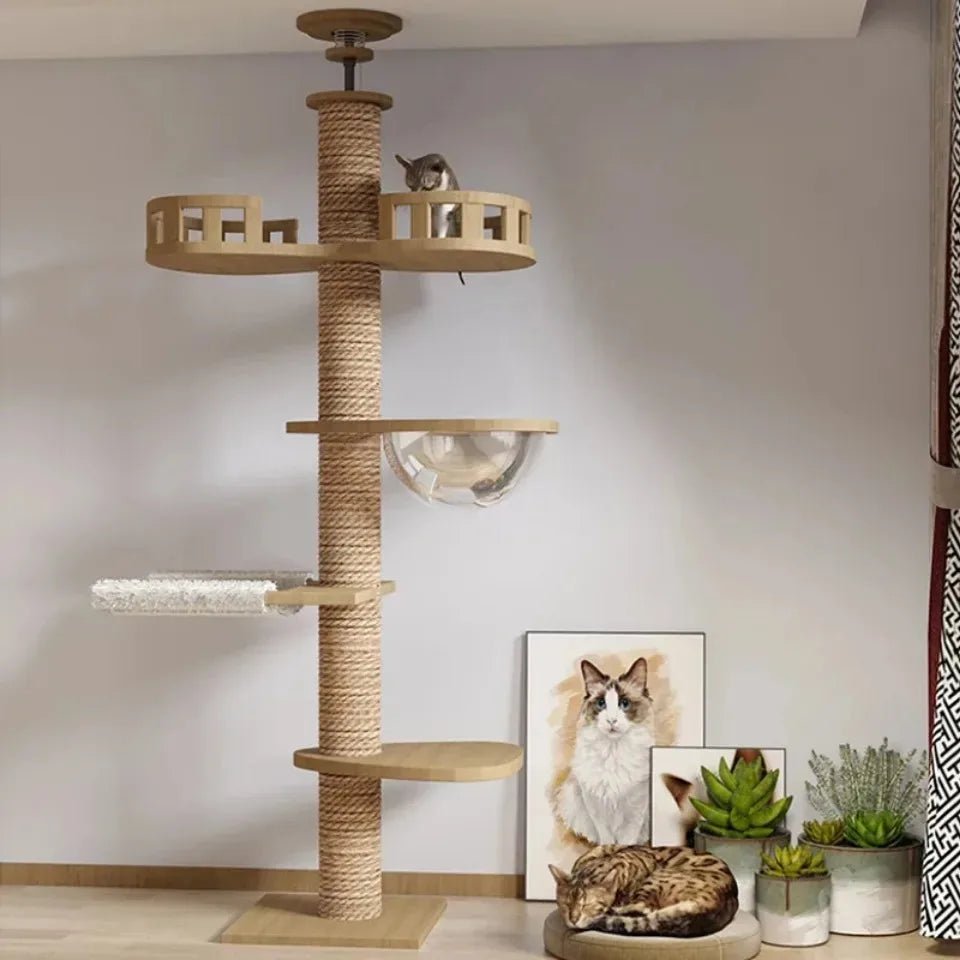 PurrPalace™ Kattenboom met Hangmat | Luxe Krabpaal voor Katten