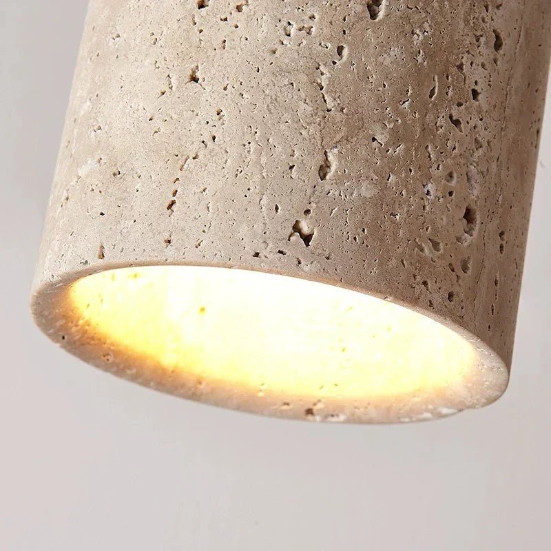 ZenAura™ Ronde Wabi Sabi Plafondlamp | Japanse Stijl met Travertijn Steen