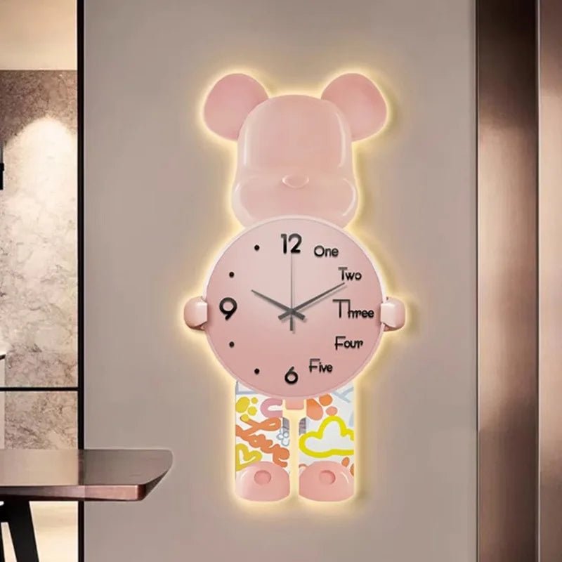 ChicBearTime™ Decoratieve Klok – Speelse en Luxe Wanddecoratie voor Thuis