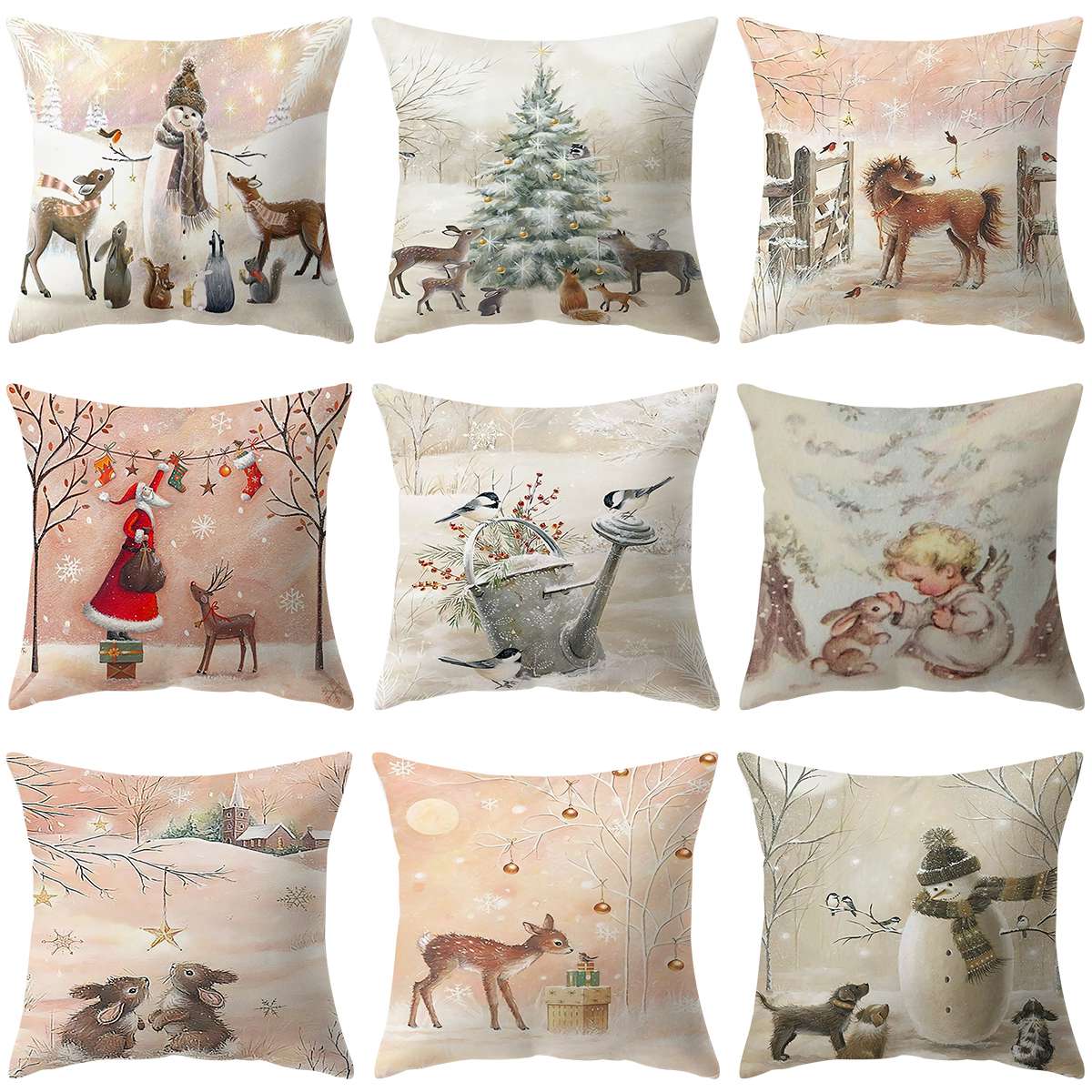 Kerst Kussenhoes – Sfeervolle 45x45 cm Kussenhoezen voor Kerstdecoratie