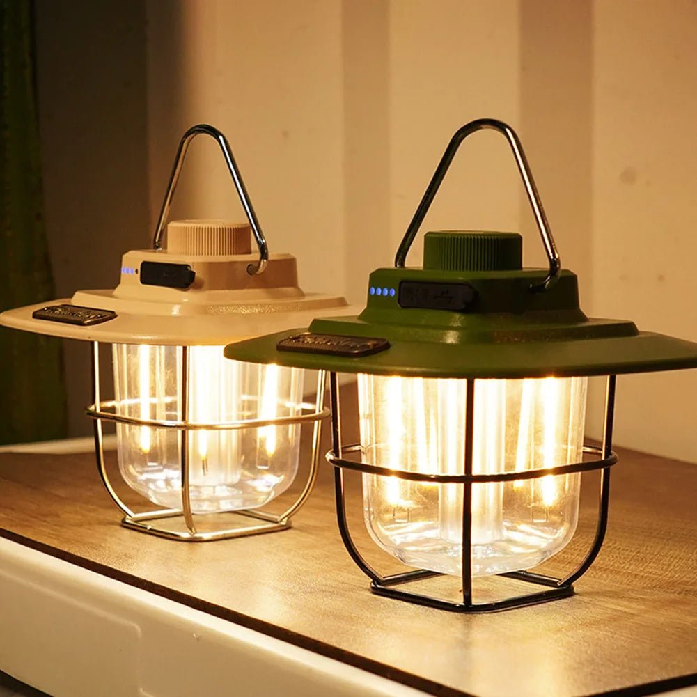 Vintage Oplaadbare Lamp LED | Retro Tafellamp Voor Binnen en Buiten