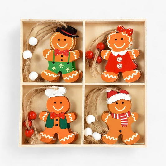 GingerJoy™ Kerstdecoratie – Charmante Gingerbread Man Versiering voor de Kerstboom