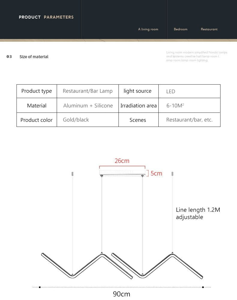 AuraLine Moderne LED Hanglamp – Unieke Gouden Tubulaire Plafondlamp voor Keuken en Woonkamer