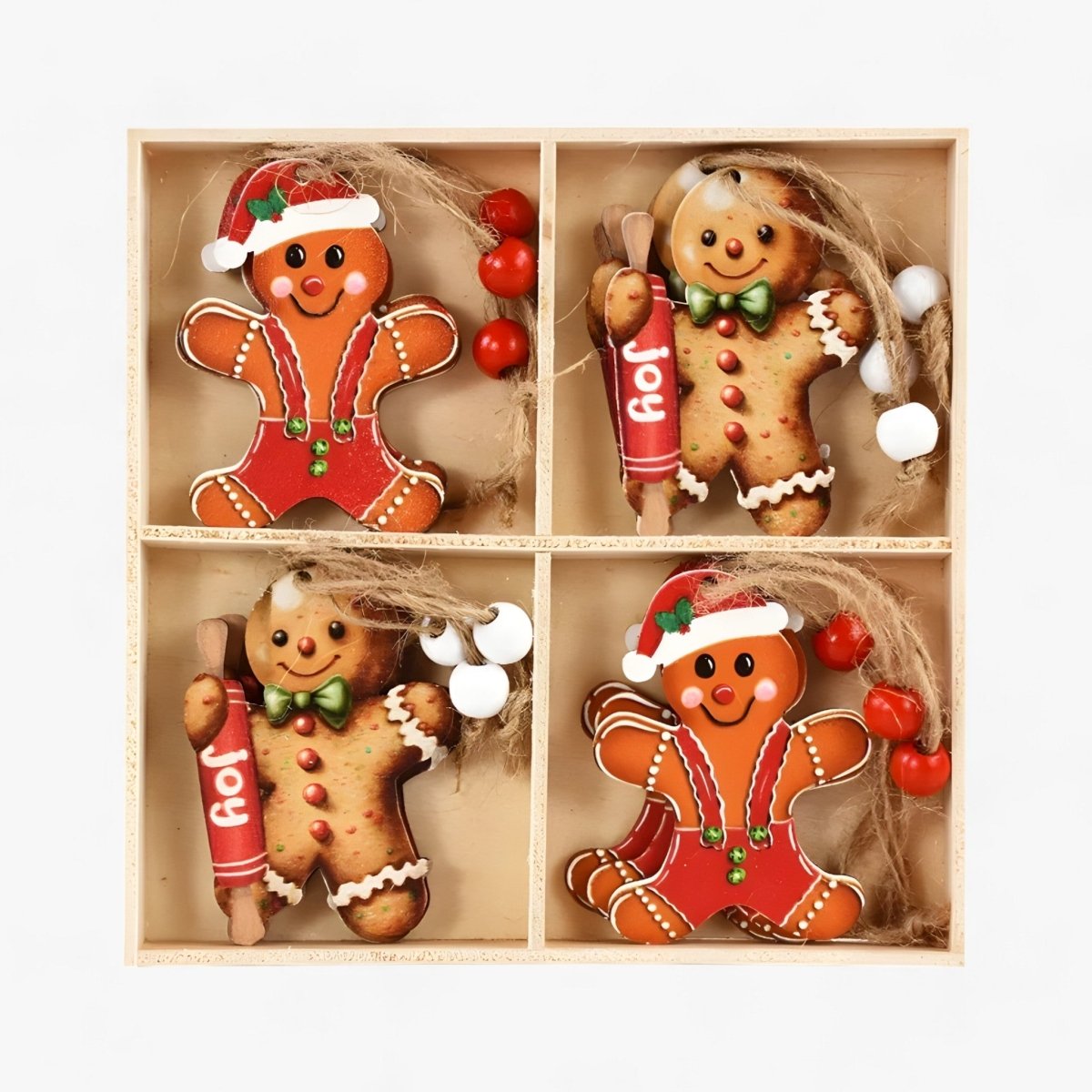 GingerJoy™ Kerstdecoratie – Charmante Gingerbread Man Versiering voor de Kerstboom