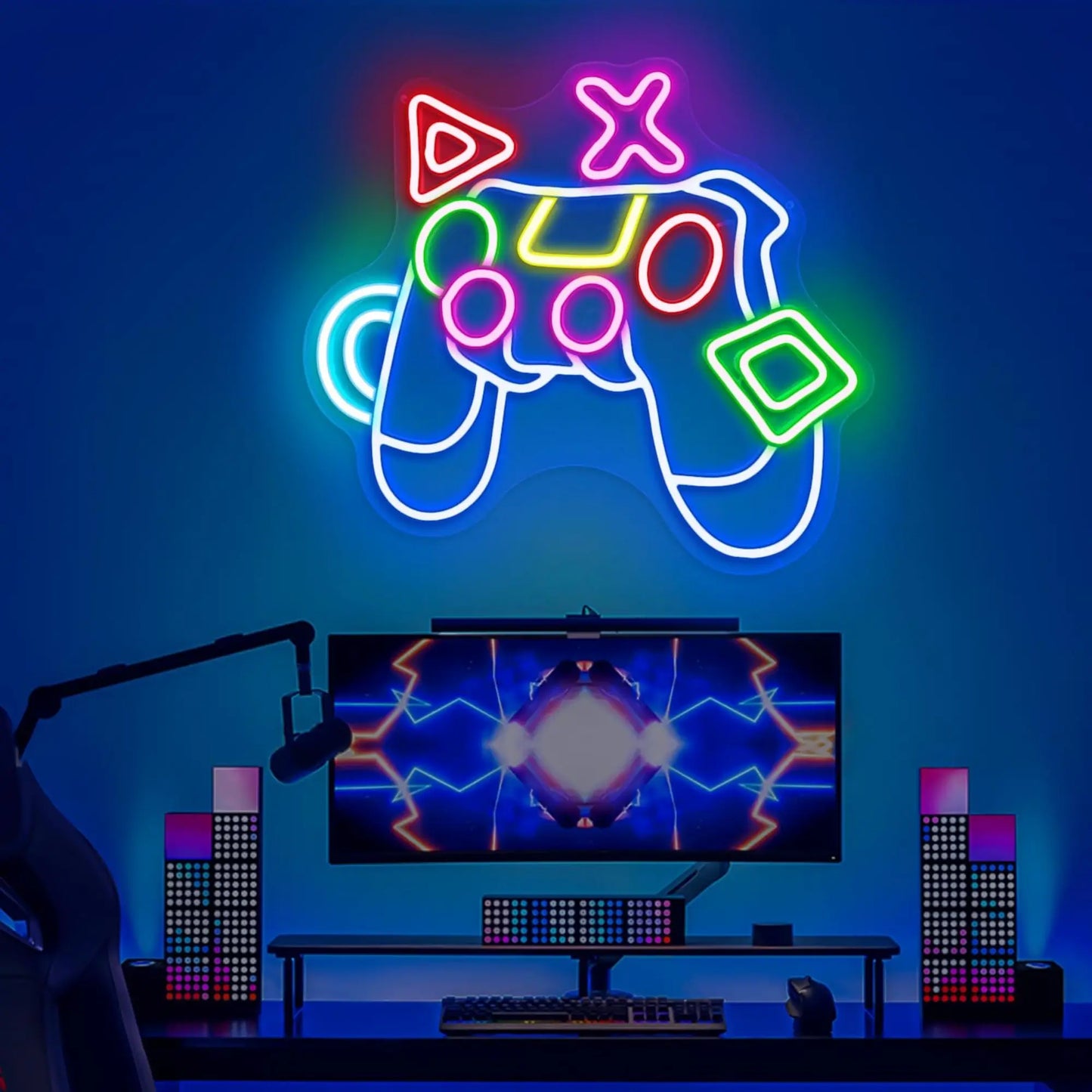 GamerGlow™ LED Gamepad Wandlamp | Neon Verlichting voor Gamekamers en Slaapkamers