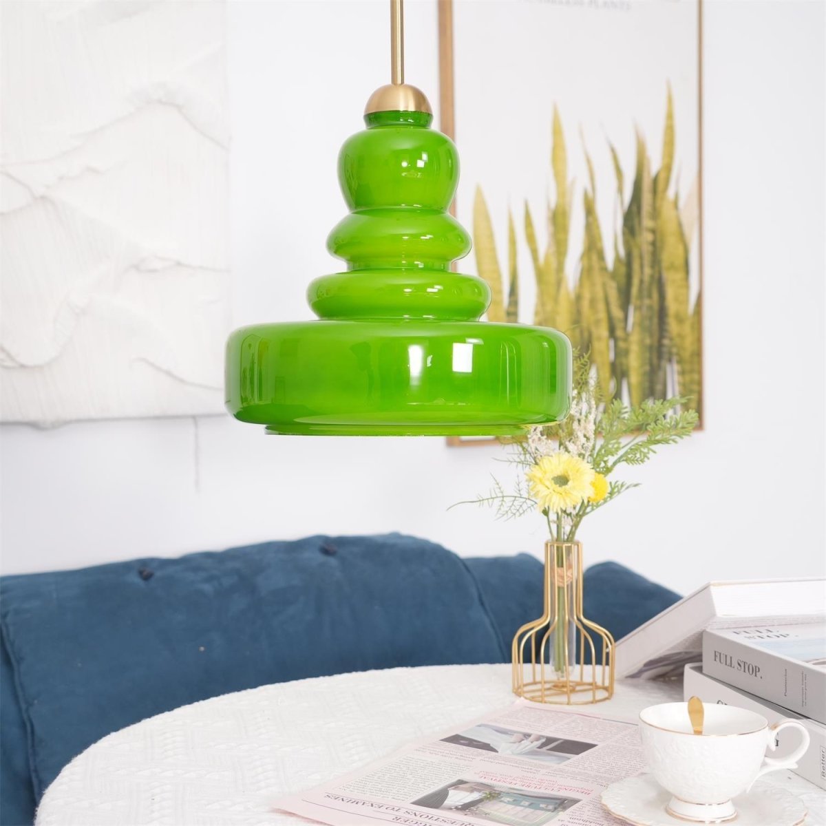 Retro Glazen Hanglamp Voor Eetkamer en Woonkamer