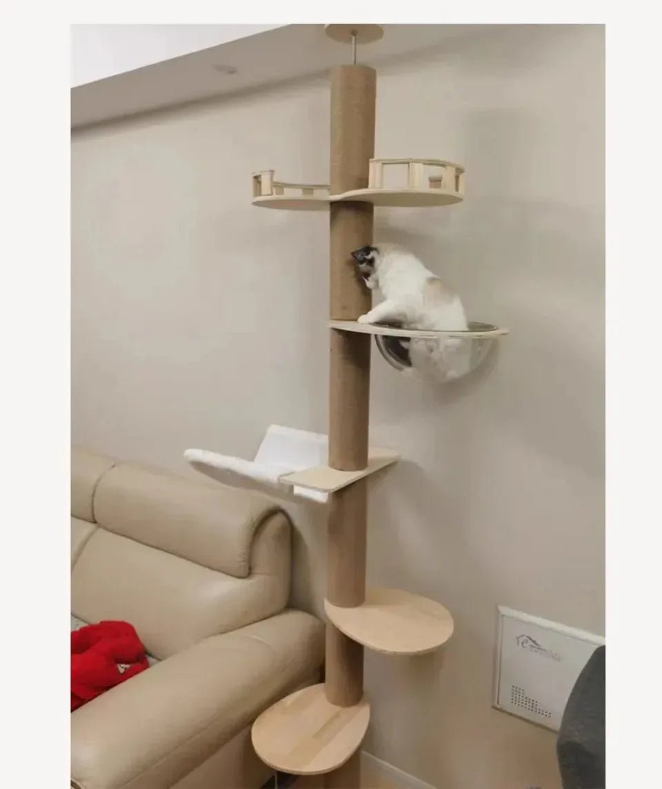 PurrPalace™ Kattenboom met Hangmat | Luxe Krabpaal voor Katten