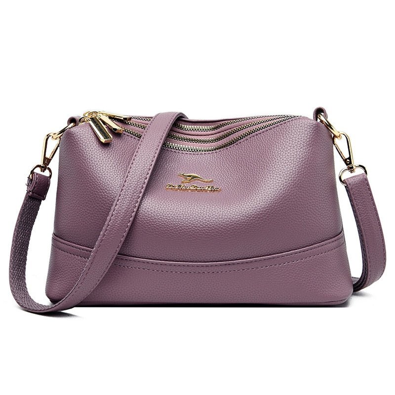 Belliza™ – Middelgrote Leren Schoudertas voor Dames – Stijlvolle en Ruime Crossbody Bag