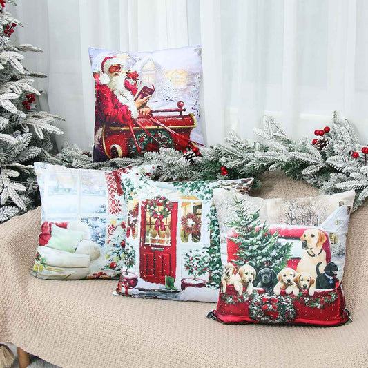 Kerst Kussenhoes – Sfeervolle 45x45 cm Kussenhoezen voor Kerstdecoratie