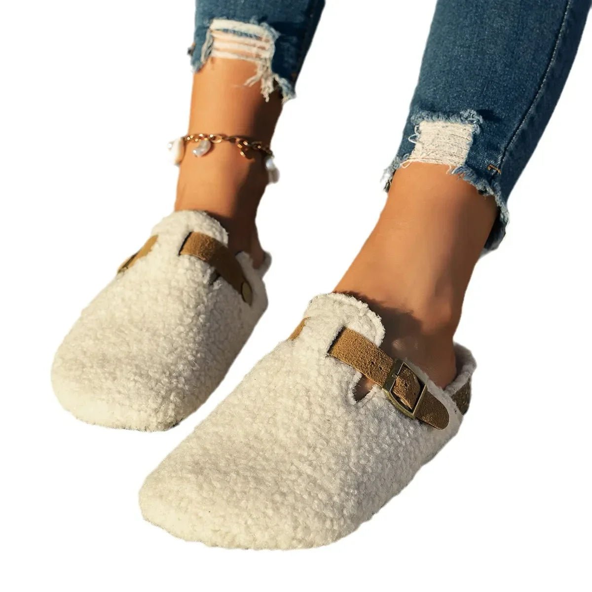 WarmWol Winterpantoffels – Fluffy Dikke Sloffen van Lamswol voor Extra Warmte en Comfort