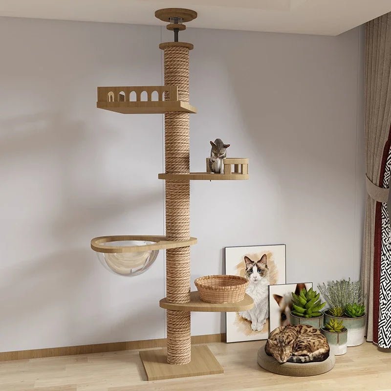 PurrPalace™ Kattenboom met Hangmat | Luxe Krabpaal voor Katten