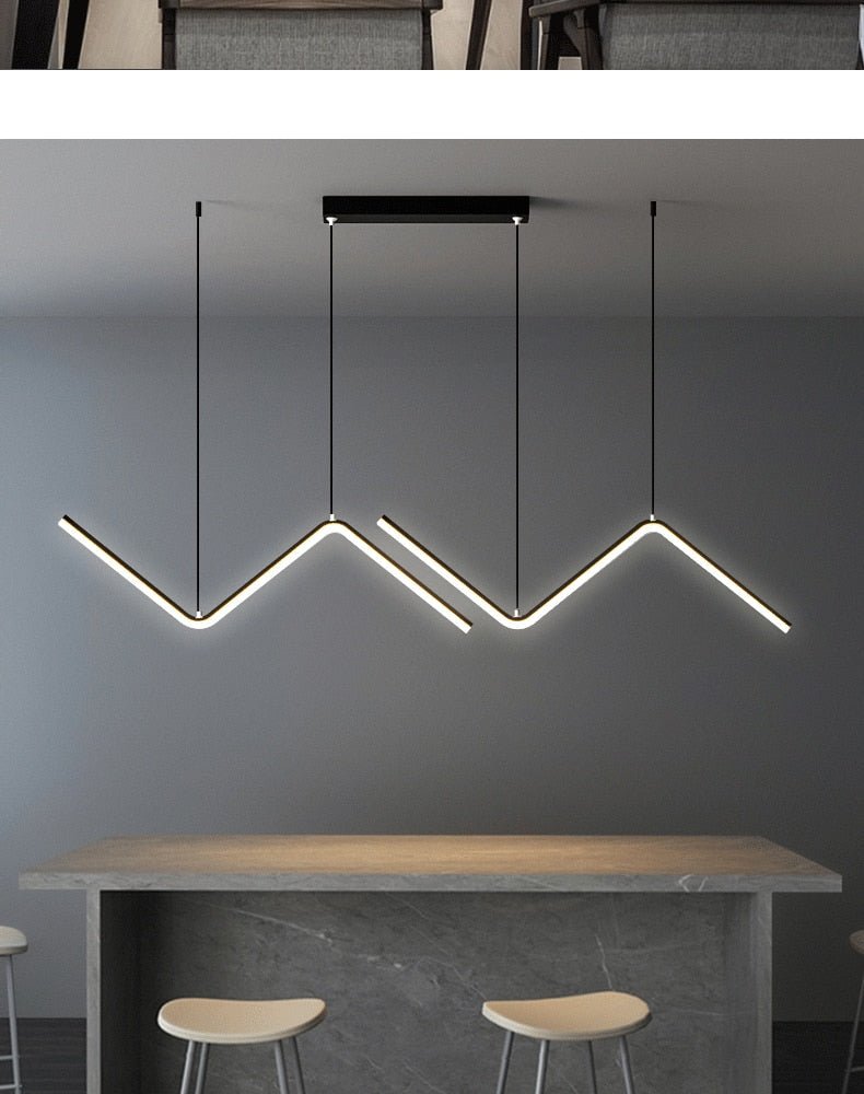 AuraLine Moderne LED Hanglamp – Unieke Gouden Tubulaire Plafondlamp voor Keuken en Woonkamer