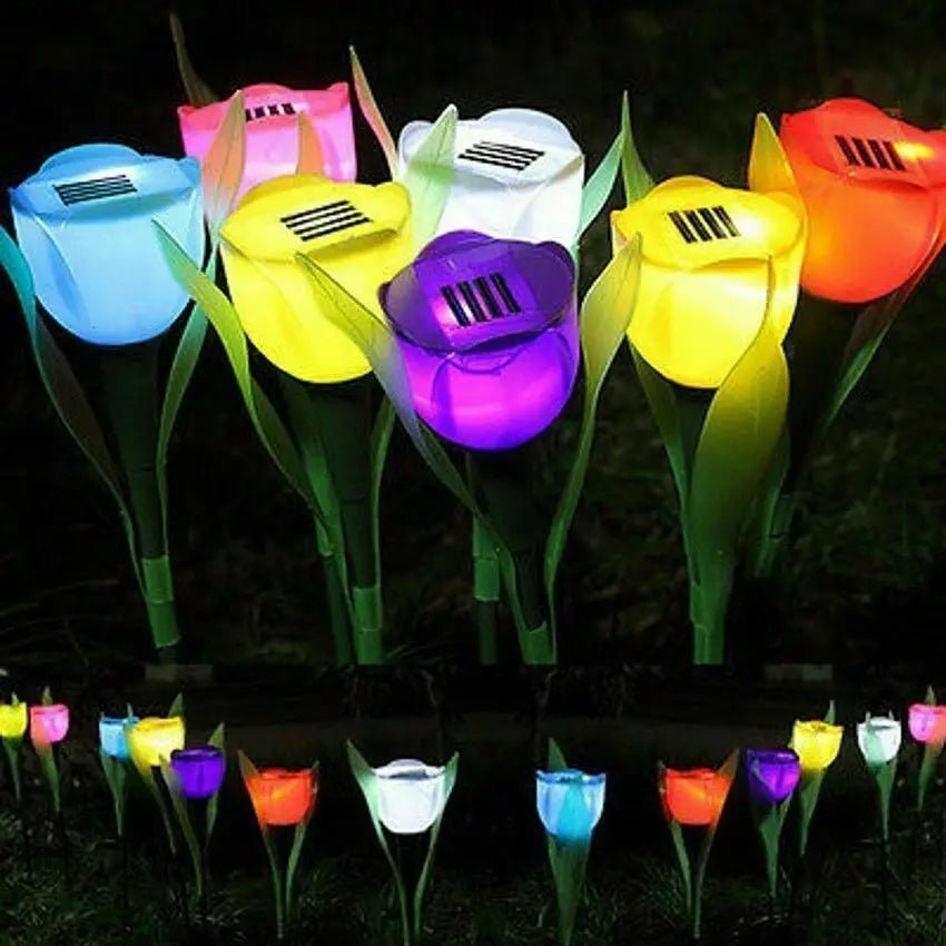 Solar Tulpen Bloemlampen voor Tuin - Kleurrijke Zonne-energie LED Tuinverlichting