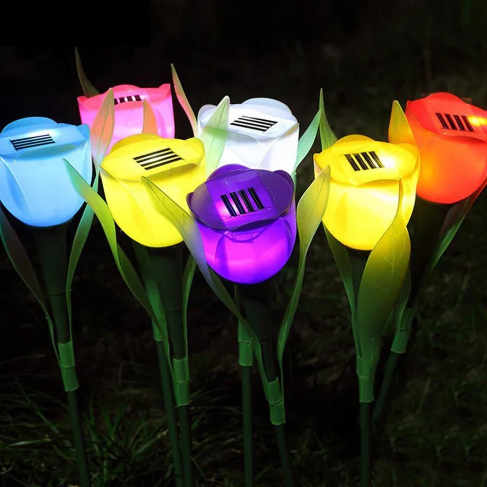 Solar Tulpen Bloemlampen voor Tuin - Kleurrijke Zonne-energie LED Tuinverlichting