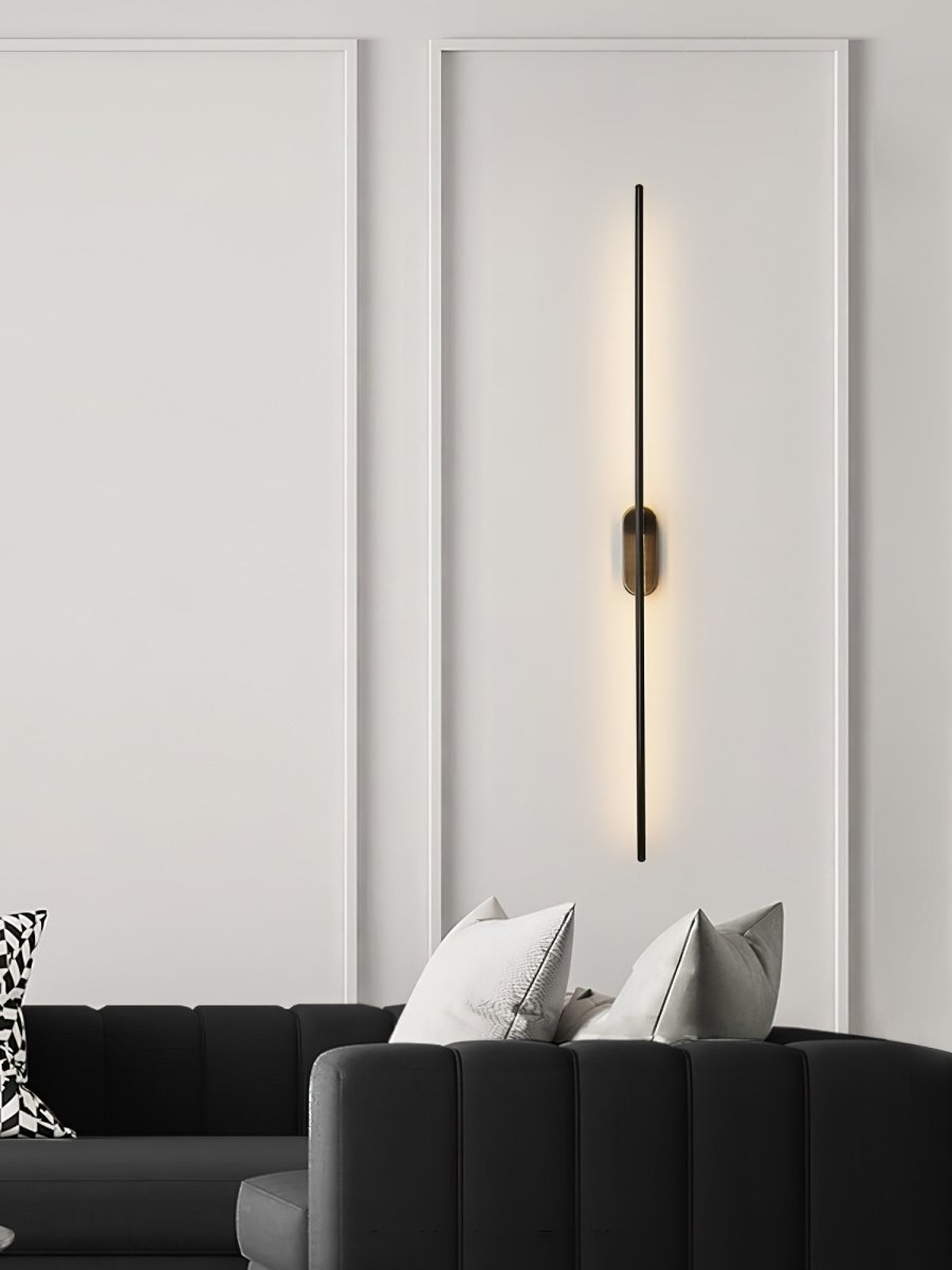 Minimalistische Goudkleurige Wandlamp - Verticale LED Sfeerverlichting voor Woonkamer en Hal