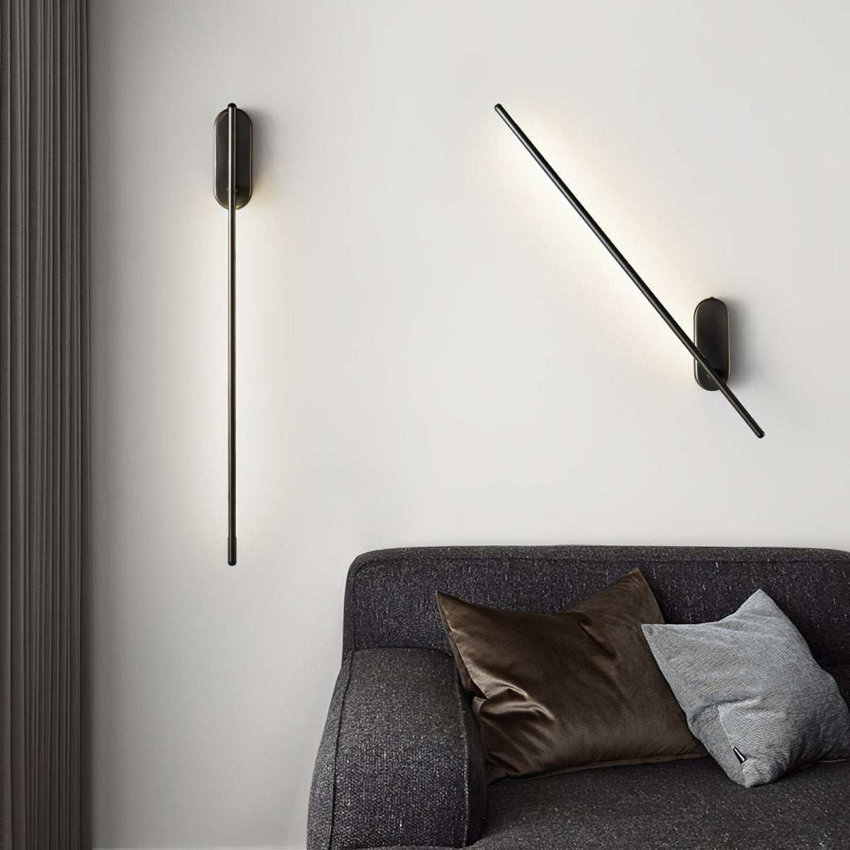 Minimalistische Goudkleurige Wandlamp - Verticale LED Sfeerverlichting voor Woonkamer en Hal