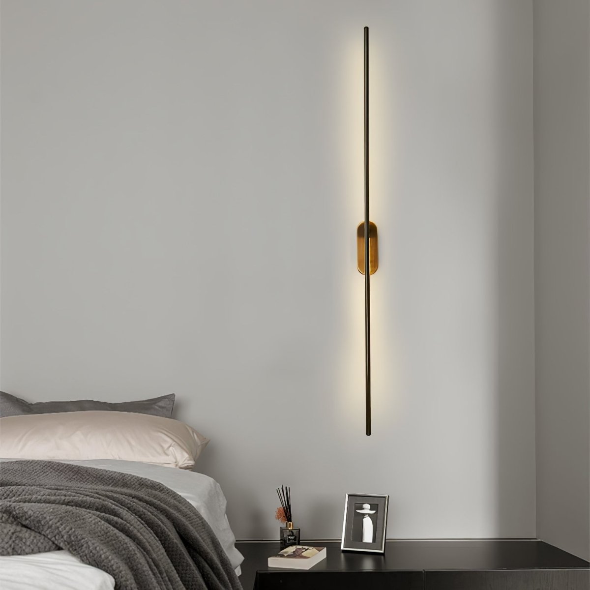 Minimalistische Goudkleurige Wandlamp - Verticale LED Sfeerverlichting voor Woonkamer en Hal