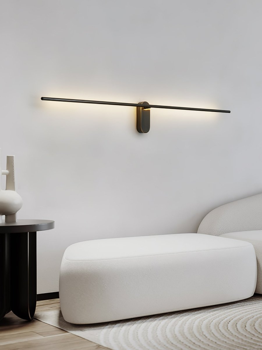 Minimalistische Goudkleurige Wandlamp - Verticale LED Sfeerverlichting voor Woonkamer en Hal