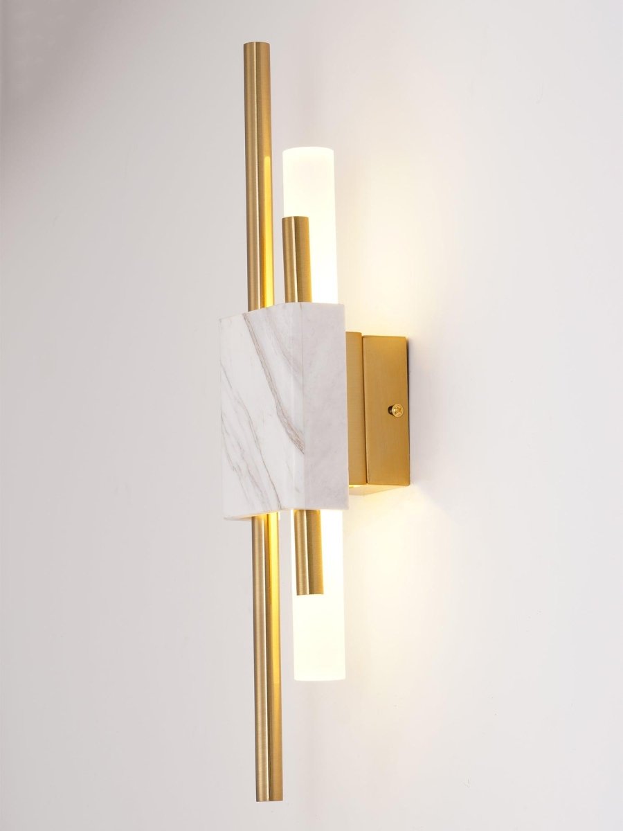 Moderne Wandlamp Met Marmer En Goud - Luxe Sfeerverlichting Voor Woonkamer en Hal