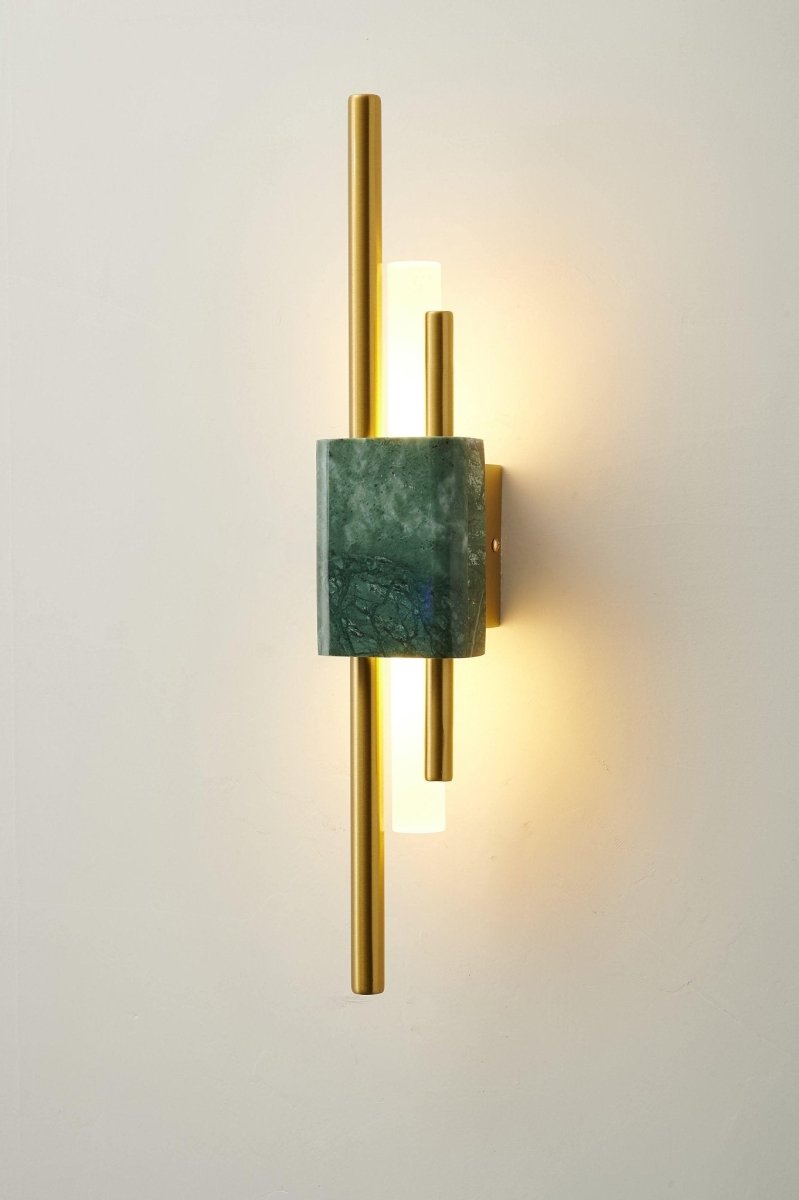 Moderne Wandlamp Met Marmer En Goud - Luxe Sfeerverlichting Voor Woonkamer en Hal