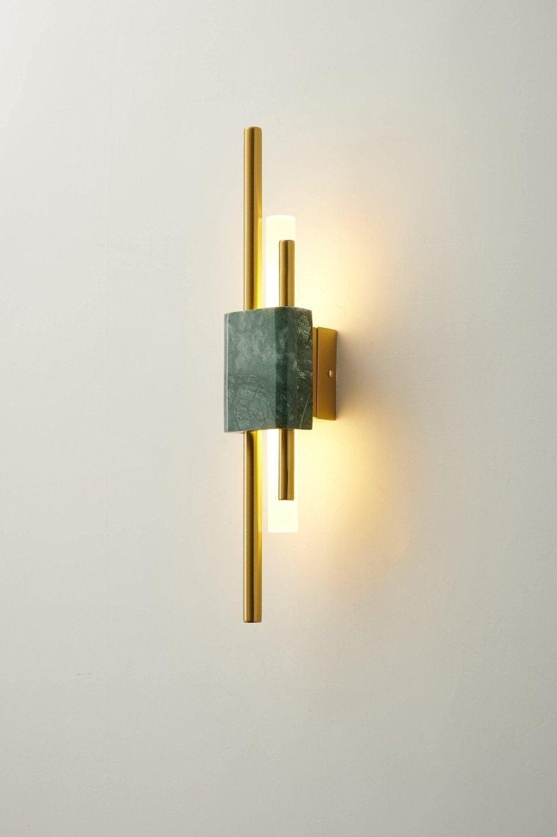 Moderne Wandlamp Met Marmer En Goud - Luxe Sfeerverlichting Voor Woonkamer en Hal