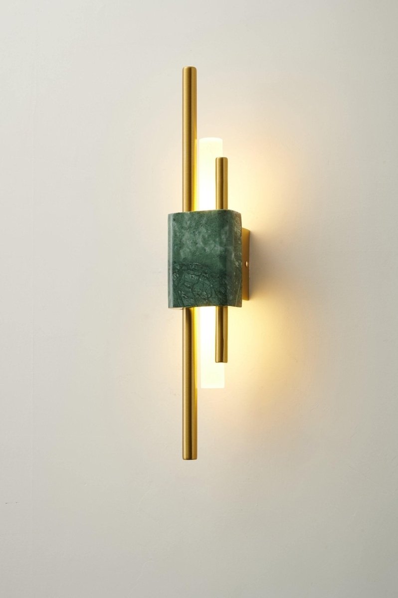 Moderne Wandlamp Met Marmer En Goud - Luxe Sfeerverlichting Voor Woonkamer en Hal