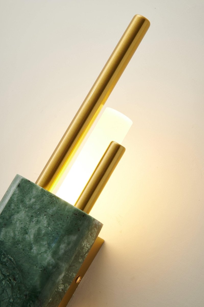 Moderne Wandlamp Met Marmer En Goud - Luxe Sfeerverlichting Voor Woonkamer en Hal