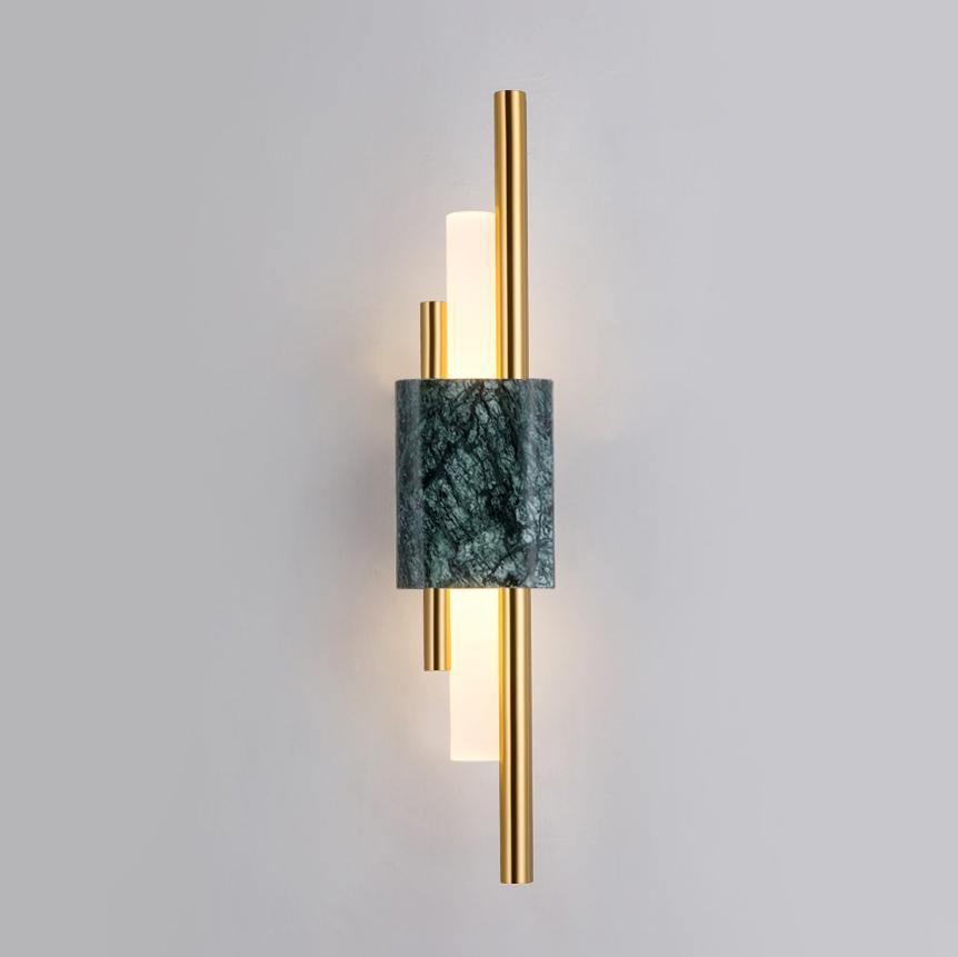 Moderne Wandlamp Met Marmer En Goud - Luxe Sfeerverlichting Voor Woonkamer en Hal