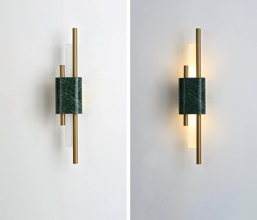 Moderne Wandlamp Met Marmer En Goud - Luxe Sfeerverlichting Voor Woonkamer en Hal