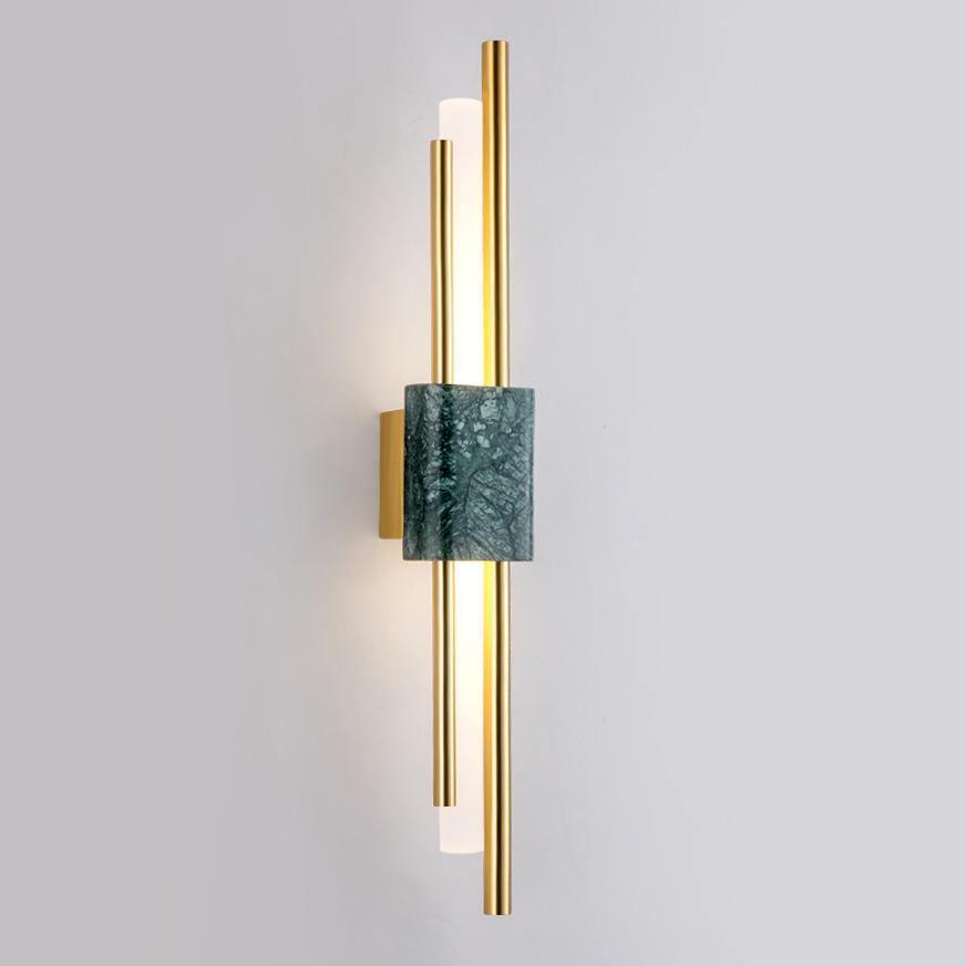 Moderne Wandlamp Met Marmer En Goud - Luxe Sfeerverlichting Voor Woonkamer en Hal