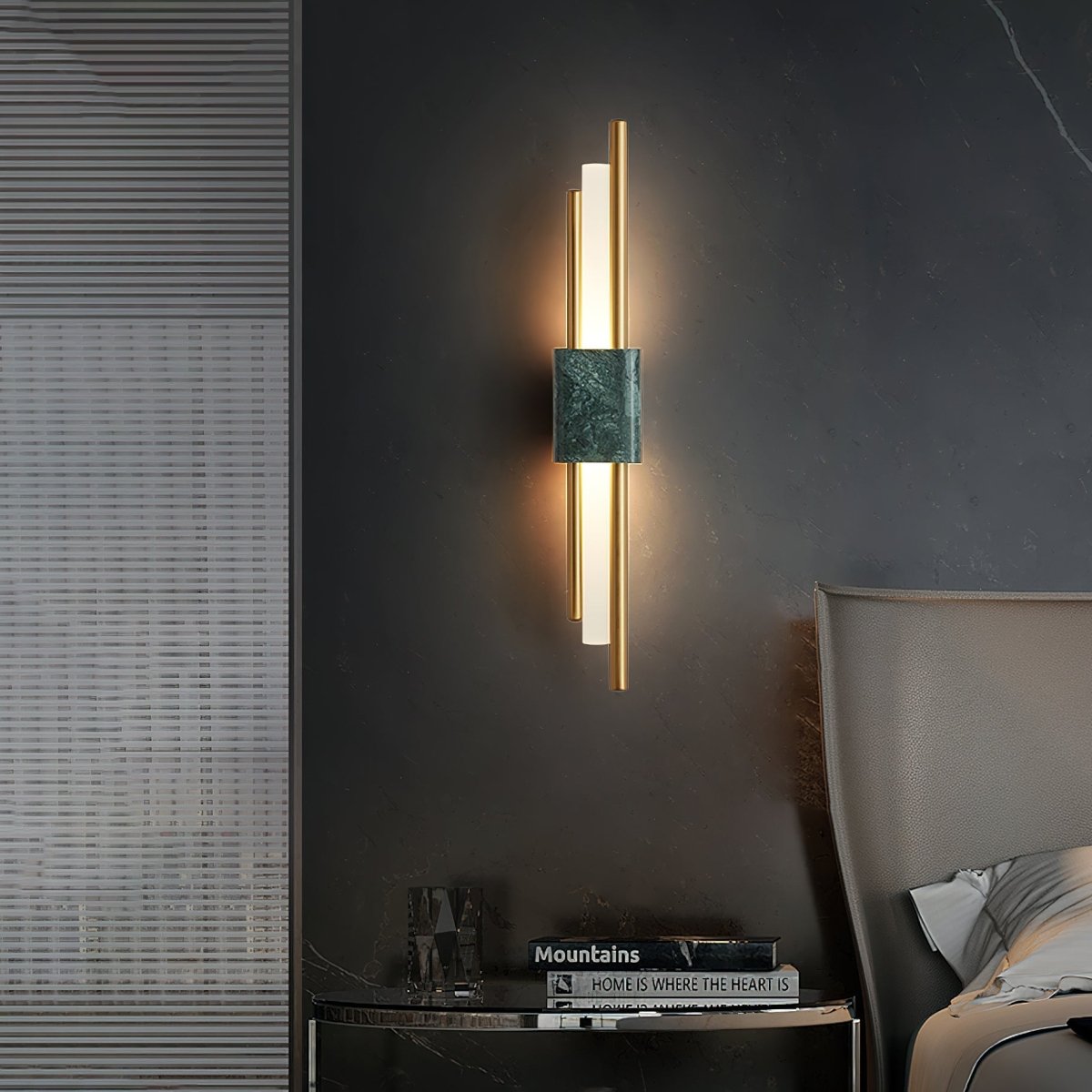 Moderne Wandlamp Met Marmer En Goud - Luxe Sfeerverlichting Voor Woonkamer en Hal