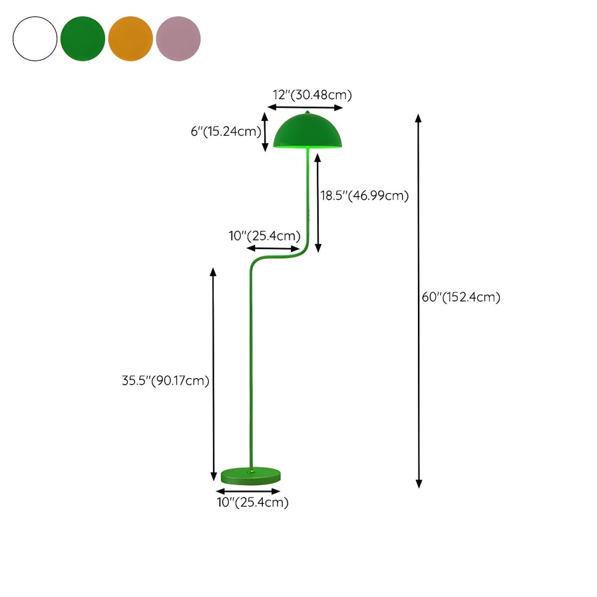 SproutLine Vintage Vloerlamp - Unieke Booglamp Voor Woonkamer en Slaapkamer