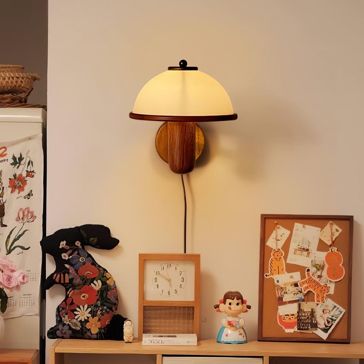 Retro Houten Wandlamp - Sfeervolle Vintage Lamp Voor Woonkamer en Slaapkamer